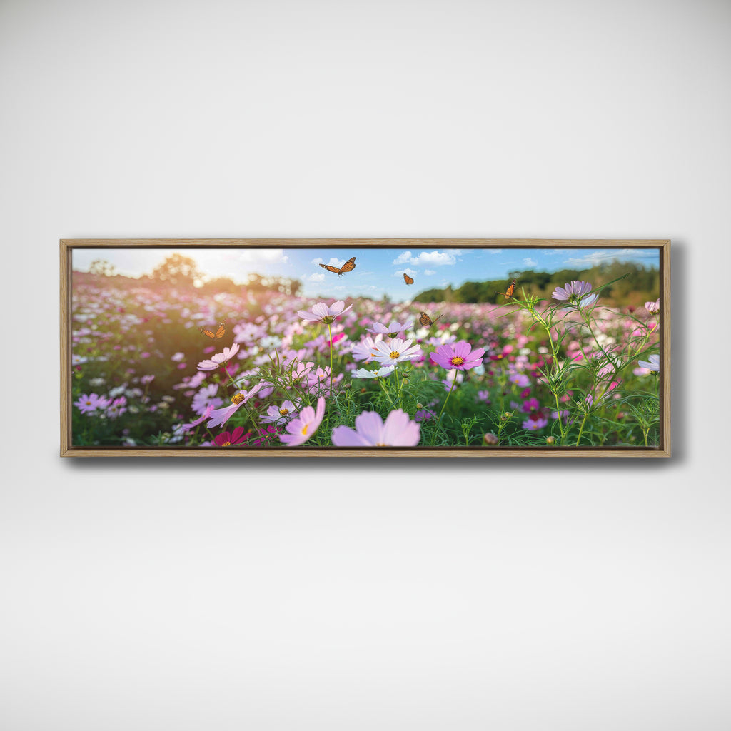 Cosmos Flowers with Butterflies