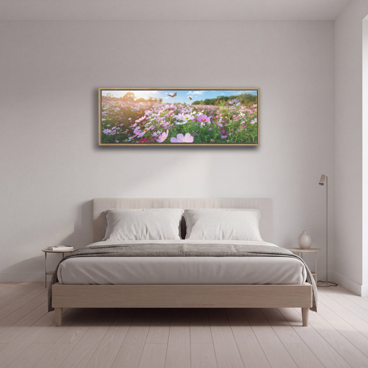 Cosmos Flowers with Butterflies