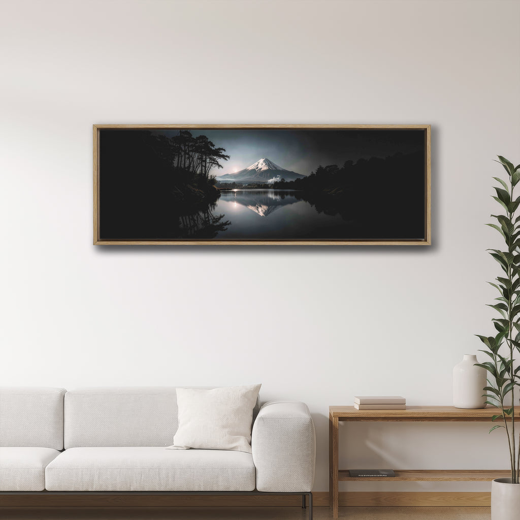 Mount Fuji Moon Rising