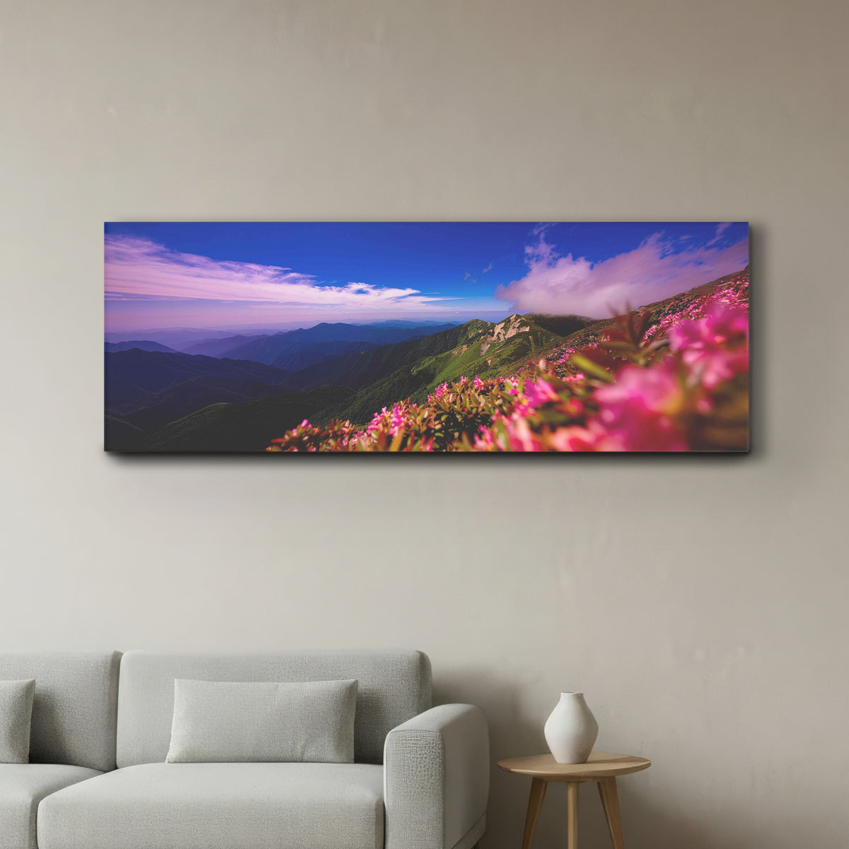 Pink flowers on Mountain top